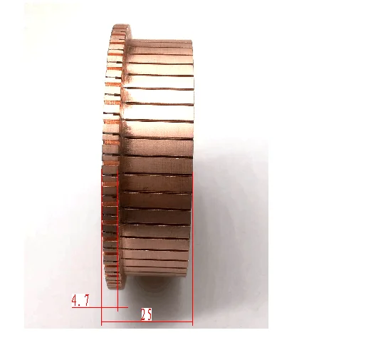 hotsale Industrial DC Motor Commutator OD81 *ID25.4*H25-50segment