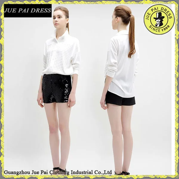 Russia Latest Shirt Designs For women/White Cotton Lapel Dress Formal Shirt Women