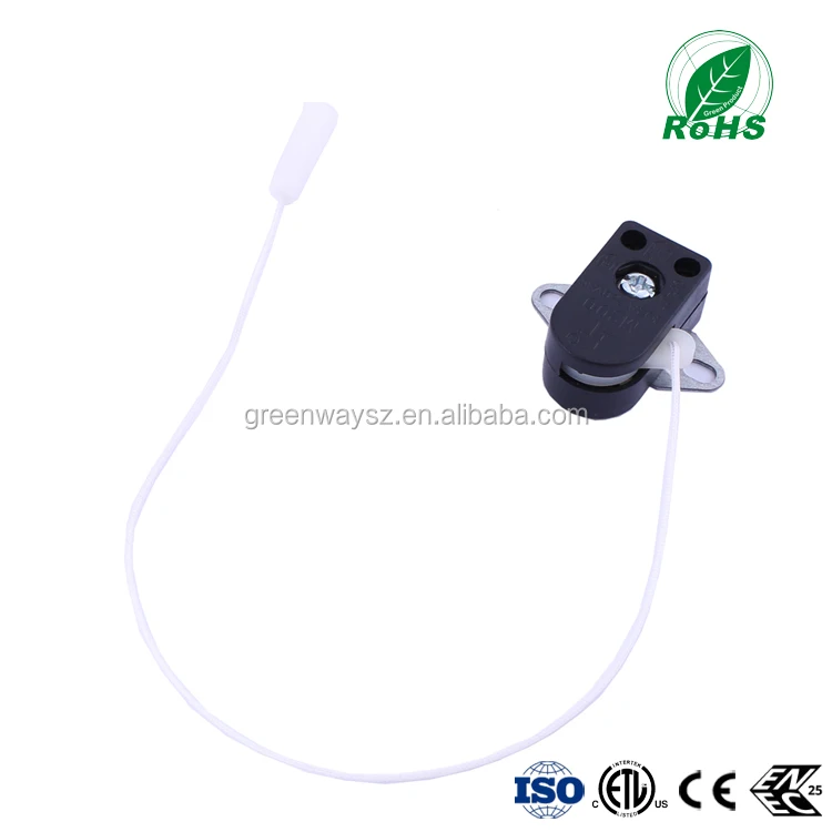 ETL white single pole M200 electric pull cord switch for exhaust fan