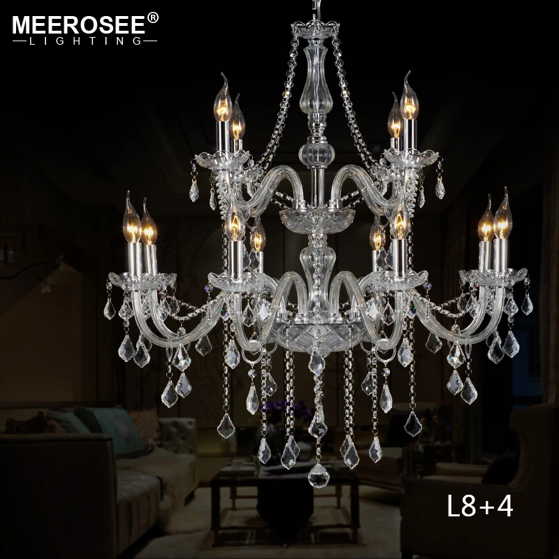 On Sale !!! Elegant Modern Crystal Chandeliers Traditional Chandelier Glass Bends Popular In The Middle East MD2589