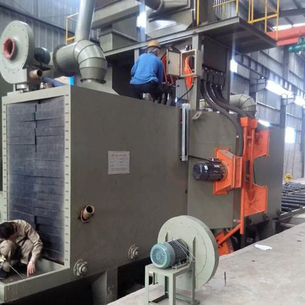 roller conveyor H beams, section and steel profile derust shot blaster