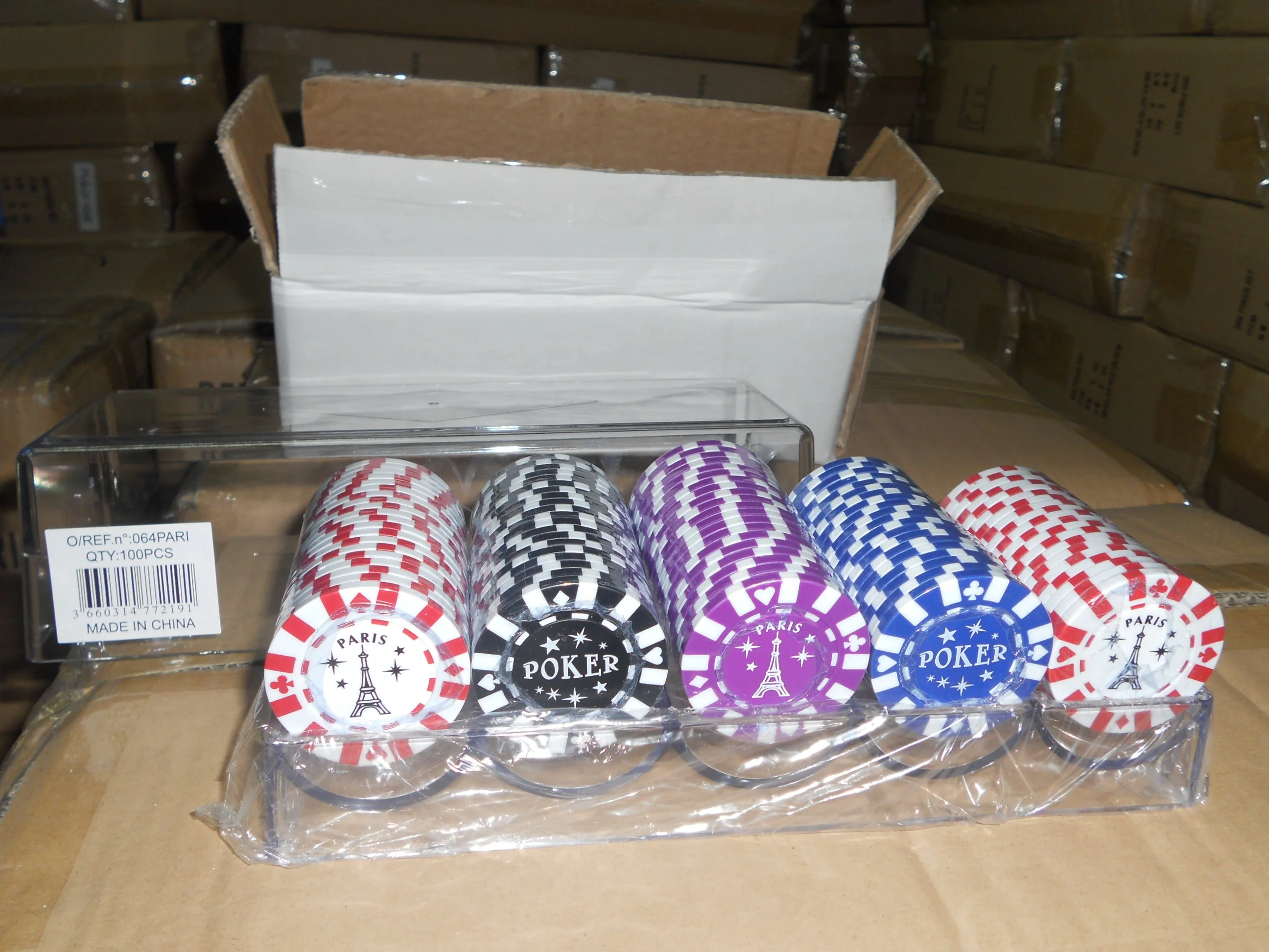 100ps 200pcs  poker chip  rack holder tray  with lid or without lid