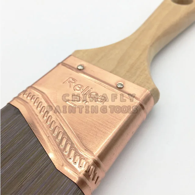 CTWHPB001   Nylon/Polyester Shorty Wooden Handle Hot Selling Chalk Wax Paint Brushes