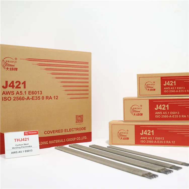 CHINA  factory WELDING ROD E6013 (J421) ELECTRODE CARBON STEEL E6010 E6011 J422  free sample
