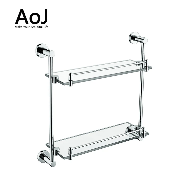 
Double layer stainless steel bathroom glass shelf Double layer stainless steel bathroom glass shelf&nbsp;