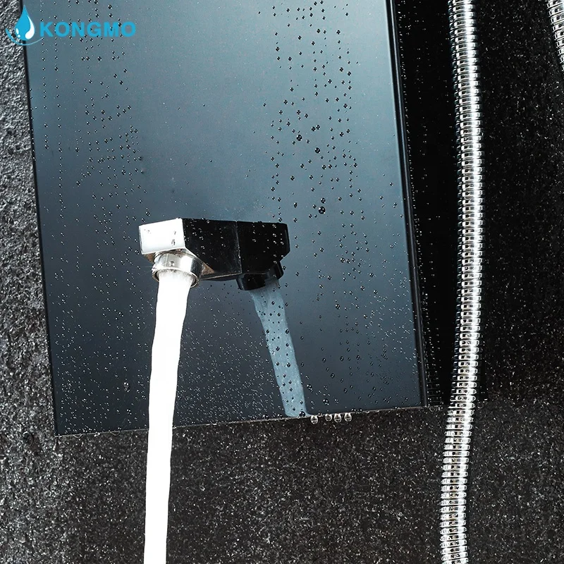 New Modern Design Black Stainless Steel Shower Panel  8013