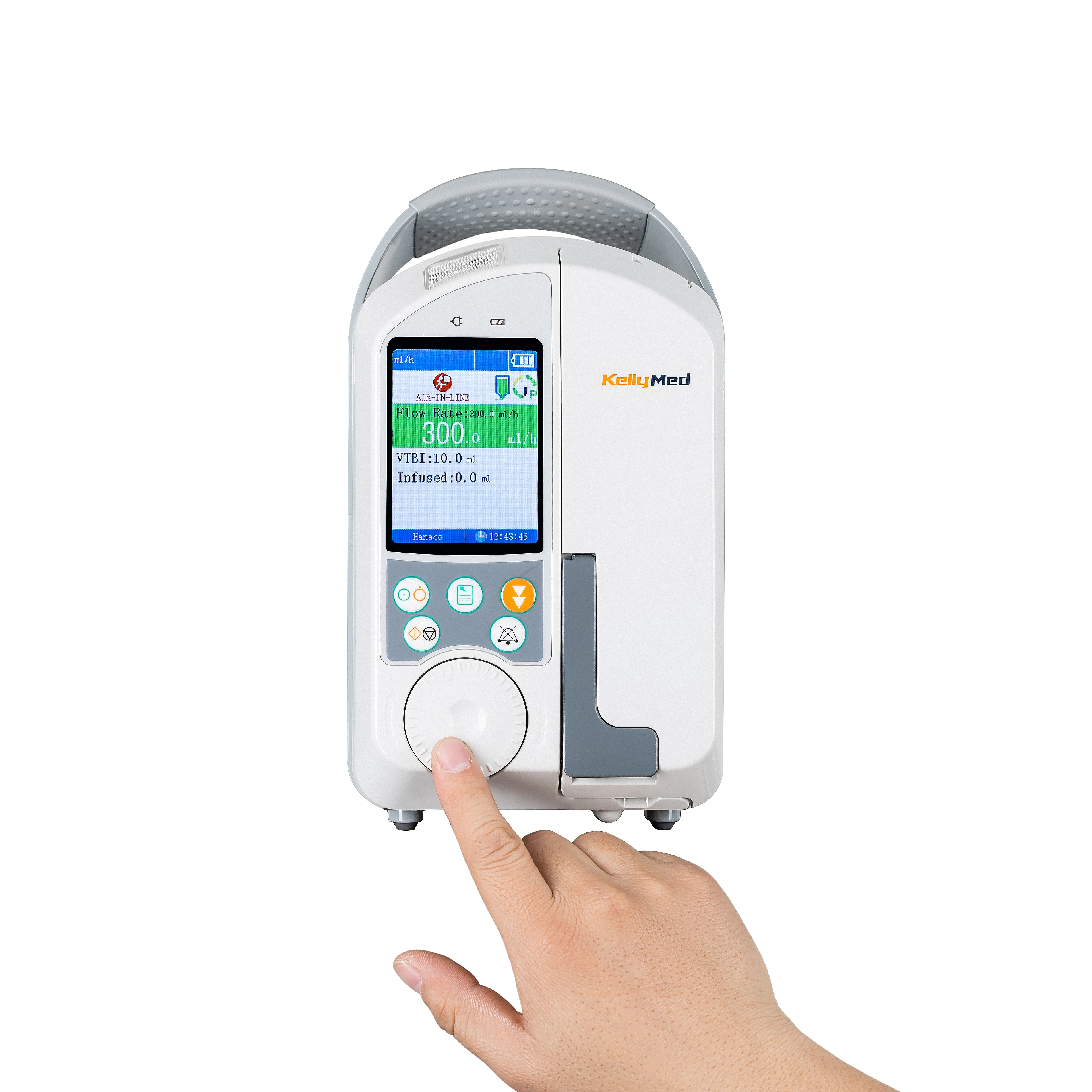 
Ambulance use high quality Medical Rotary Knob Volumetric Infusion Pump with druge library and key locker CE and FSC approved 