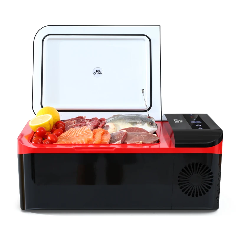 DC 12V/24V Outdoor Dual Temperature Zone Mini Refrigerator Compressor Portable Car Fridge
