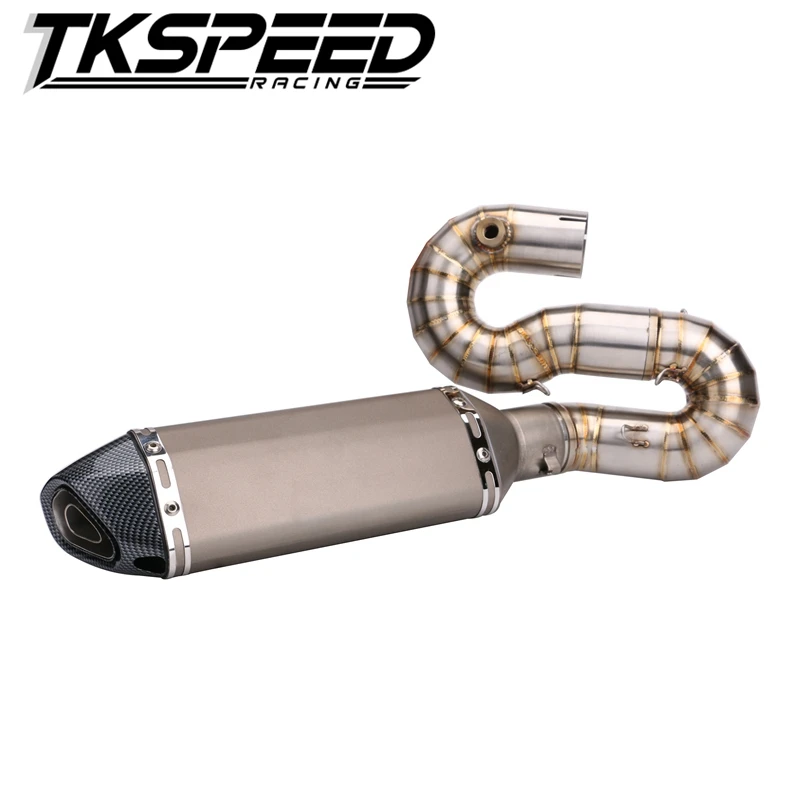 
Universal Motorcycle Exhaust Muffler + Stainless Steel Half tube Exhaust Pipe for Honda cbr1000 2008 2009 2010 2011 