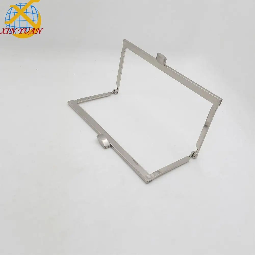 13*6.4cm Brush Nickel Open Channel Purse Frame