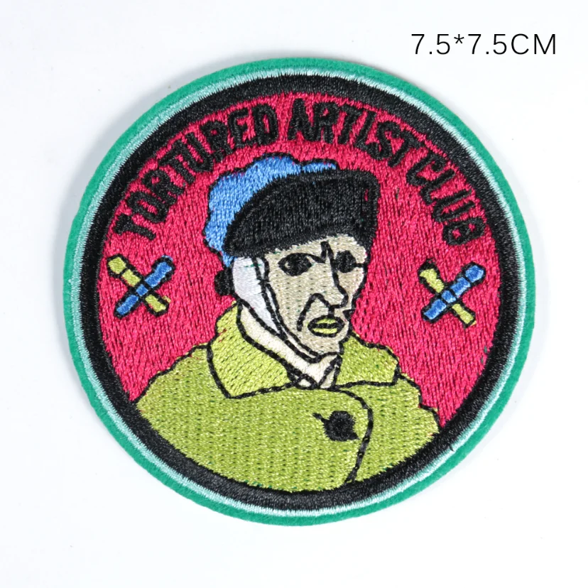 Impressionism patch Van Gogh embroidery patch iron on back for jacket jeans