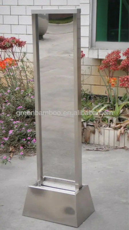 Factory price best sale indoor decoration stainless steel glass waterfall and fountains for home