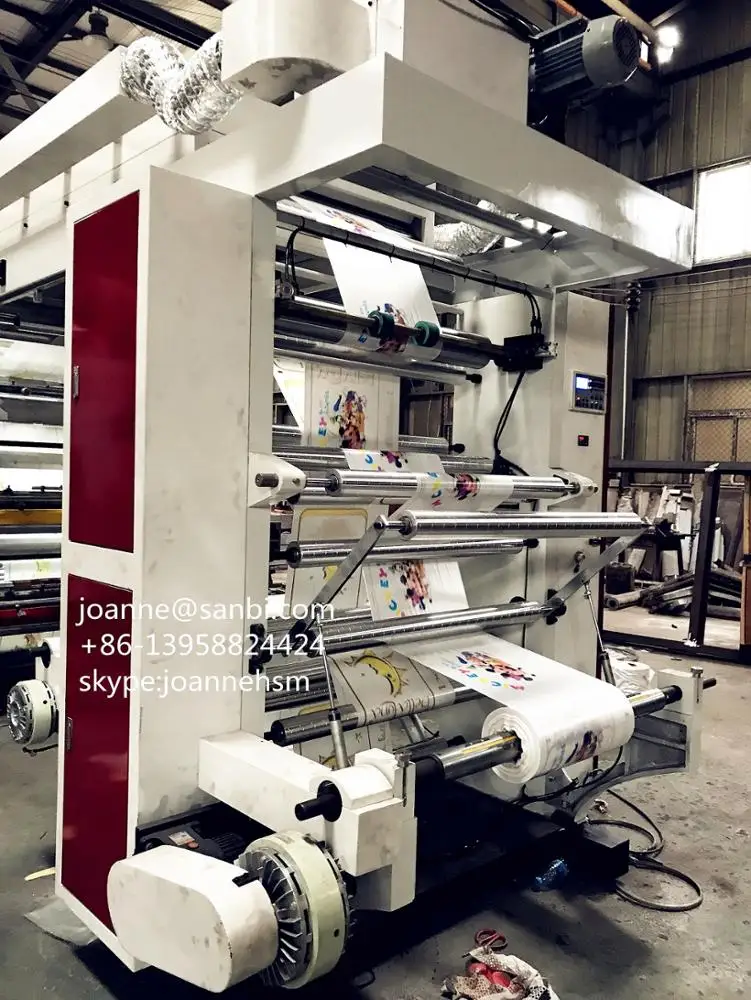 High speed 6 Colors  4 colors  HDPE LDPE  Paper Flexo  flexographic  printing machine