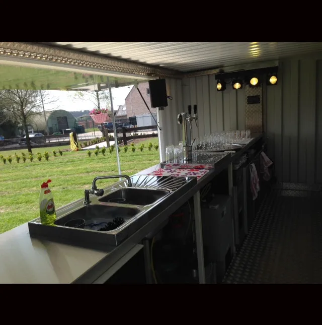 Hysun High Quality Assurance Hydraulic open equipment modified pop up container bar for coffee, bookstore, shop, tea house