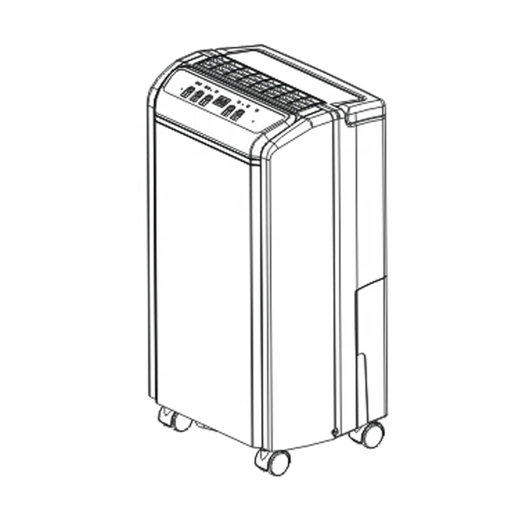 20L/D Dehumidifier for Medium Rooms Home Basements Bedroom with Continuous Drainage