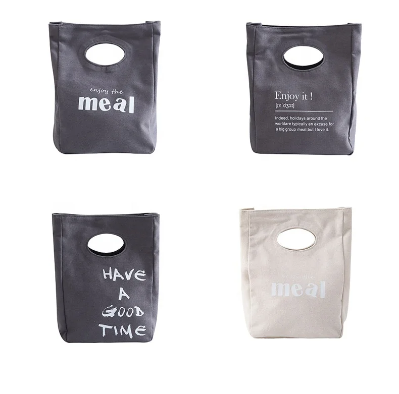 Portable Durable PE Canvas Insulated Cooler Bag Lightweight Thermal Waterproof Lunch Carry Bag Picnics Promotions Printed