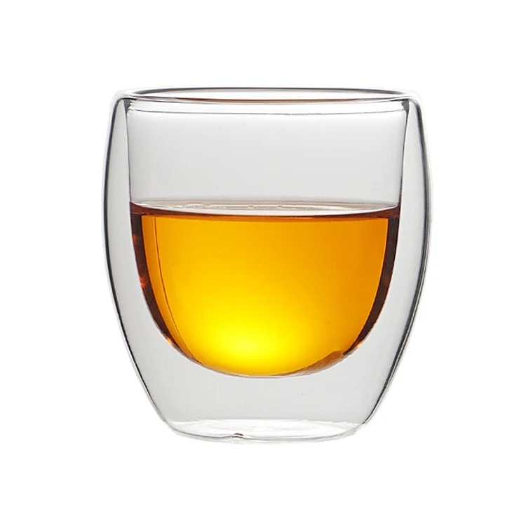 
double wall glass coffee cup 100ml 150ml milk drinking glass cup 