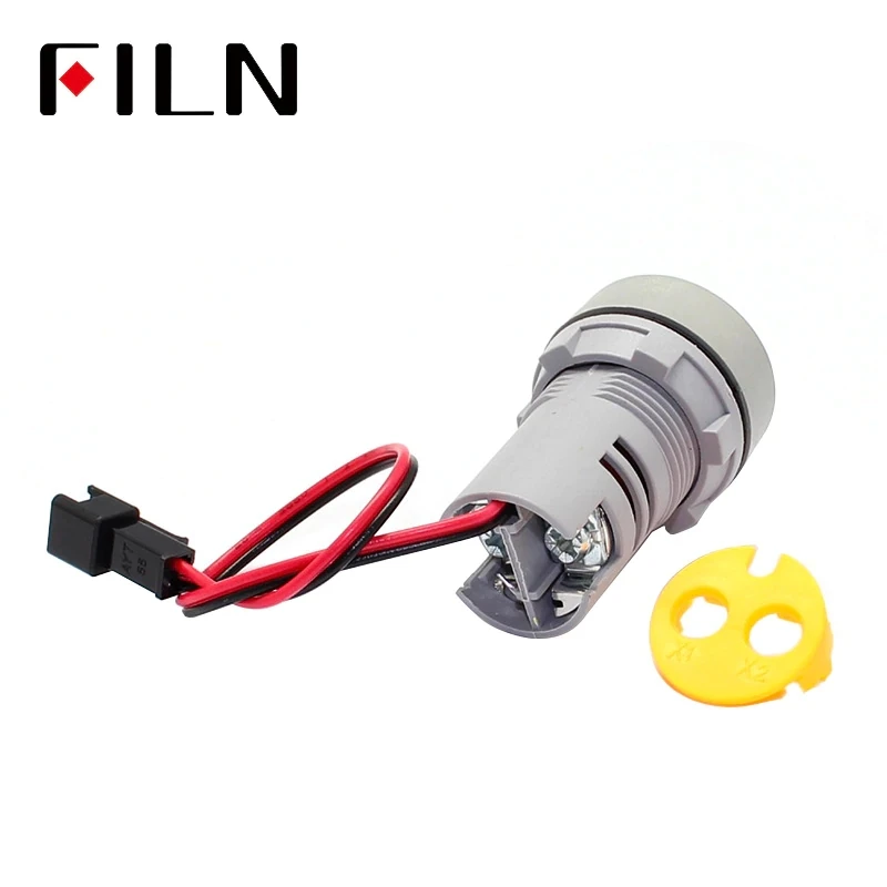  Filn 22 мм 0-100A цифровой амперметр индикатор светодиодная лампа квадратный световой сигнал переменного тока