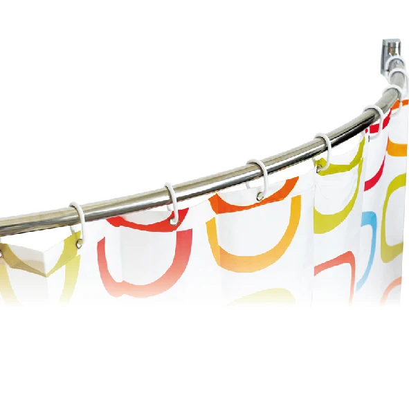 Stainless steel curved shower curtain rod