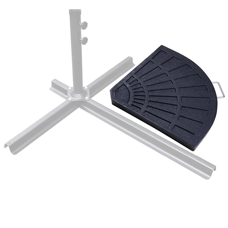 Good Supplier Umbrella Patio Fan Shaped Resin Beach Umbrella Base