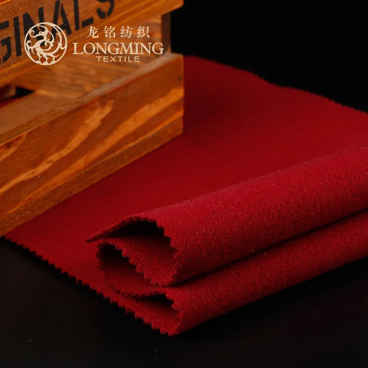 Chinese Textile factory price woven red 100% polyester suit fabric for women coats