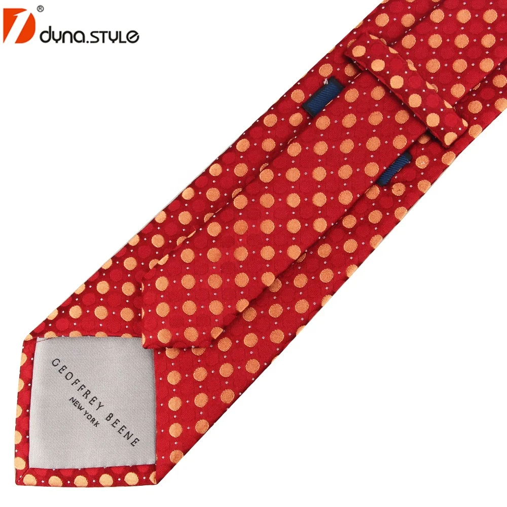 Best Selling New Classic Man Polka Dot Red Tie for Wedding Celebration
