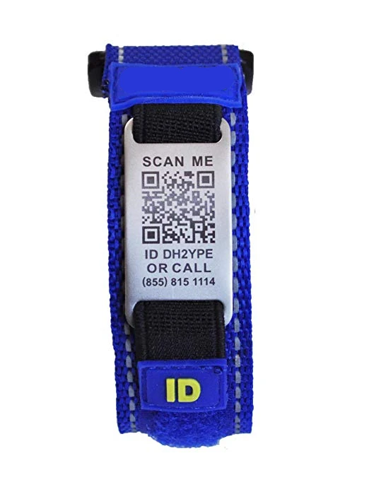 Custom Caduceus Symbol engraved Silicone QR bracelet with metal buckle