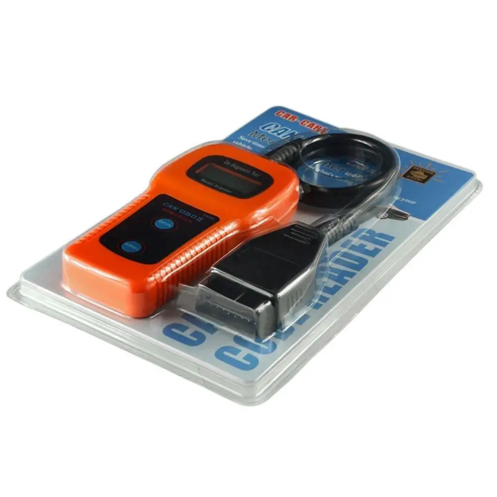 U480 CAN BUS OBD2 Scanner Car Diagnostics Tool Engine Code Reader With LCD Display for OBD II Vehicles