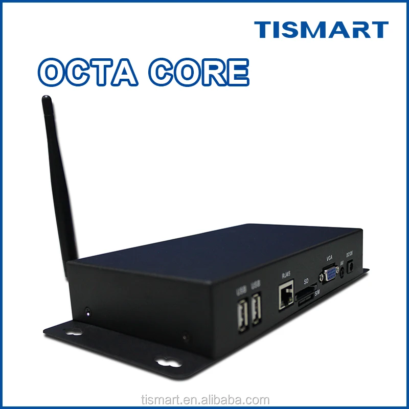 Tismart новейшая модель octa core 2 ГГц управление android tv box Цифровой информационный медиаплеер для usb медиаплеера