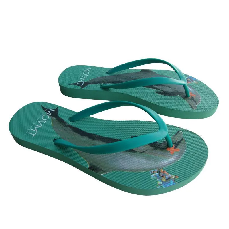 RW28626 Green initiative flip flops trendy rubber ipanema for sale