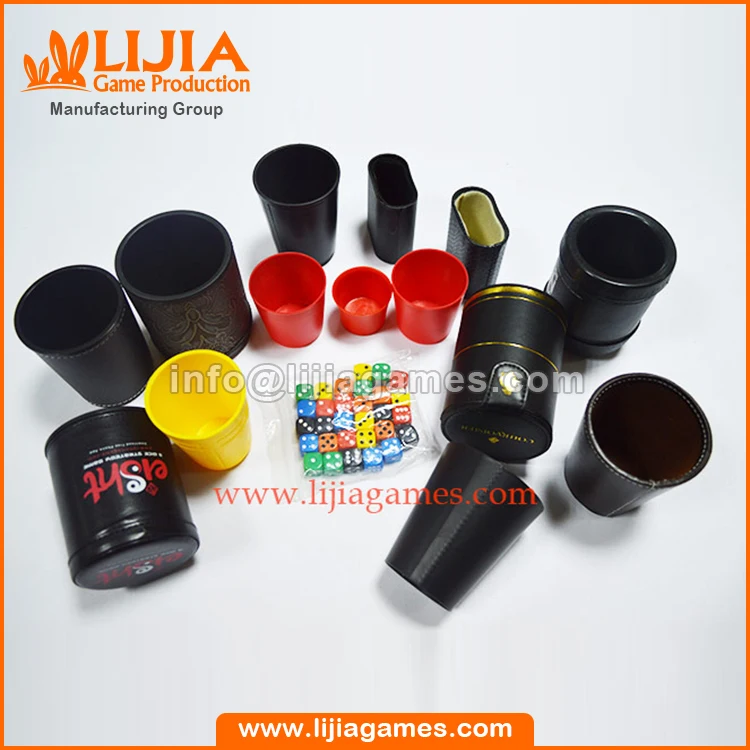 High Quality Leather / Plastic Dice cup series with Custom Logo