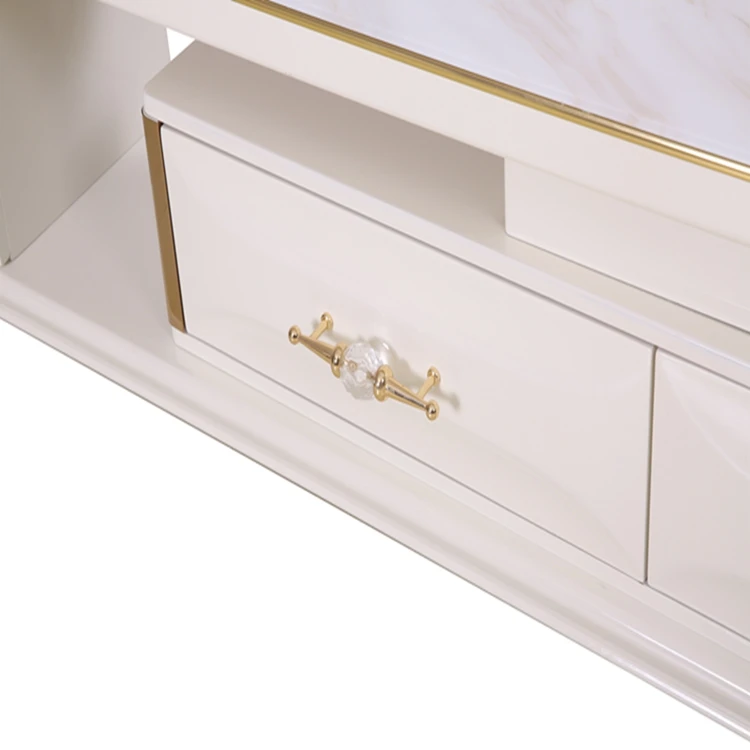 
wholesale custom design fashion cream tv cabinet bench small tv stand furniture 