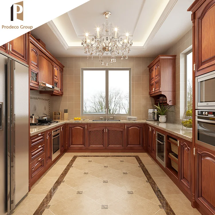 Wood Antique Furniture Kitchen Cabinet Custom Moq 1 Set Cabinet Kitchen Units Designs
