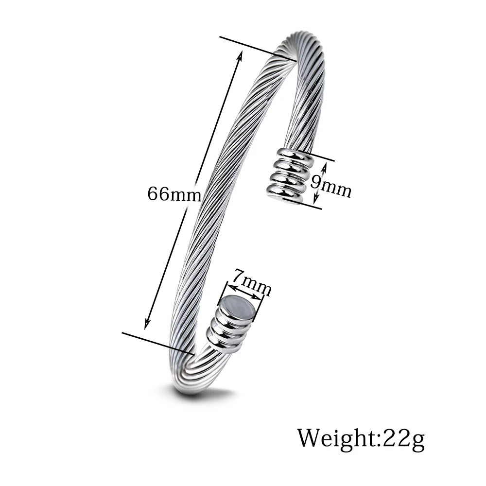 New Products Twisted Cable Mixed Color Ladies Stainless Steel Cuff Bracelets Design