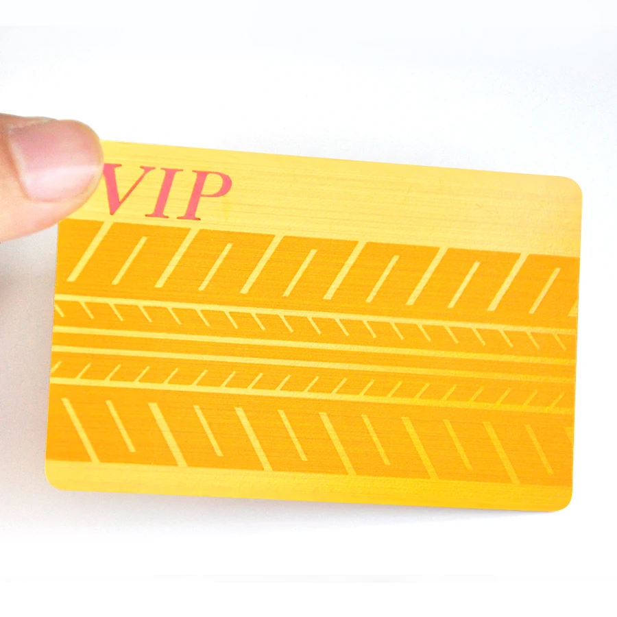 Brushed gold/blue foil business card/laser card with magnetic stripe &custom printing