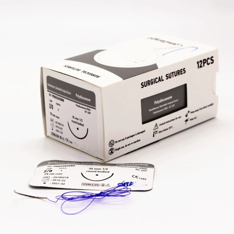 
Absorbable Polydioxanone Surgical Suture With Needle CE ISO 45cm 75cm 90cm 