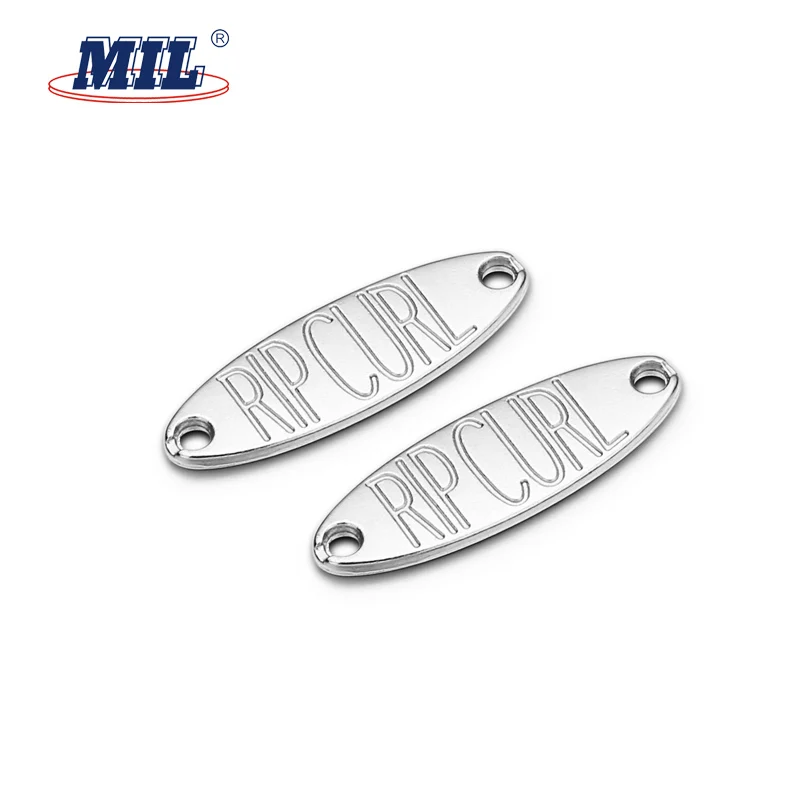 Custom Emblem Logo Metal Jeans Label For Handbags And Shoe