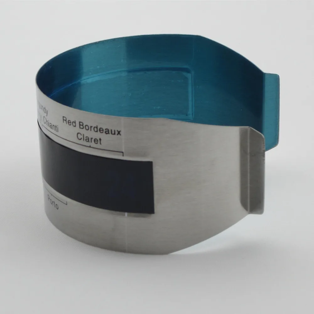 Hot Selling Custom Design Digital Stainless Steel Grape Wine Bottle Thermometer Strip