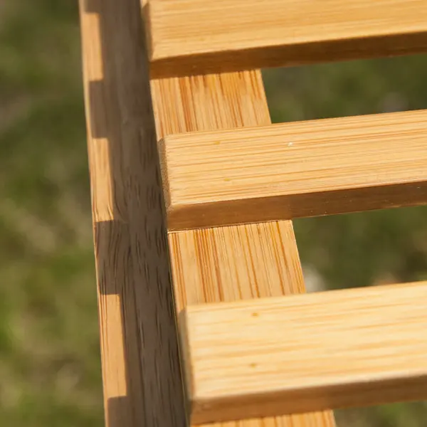 
BAMBKIN Bamboo 4-tier Flower Plant Pot Stand Four tier Multifunctional Ladder-Shaped Flower Shelf Rack Storage Shelves 