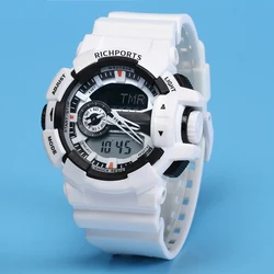 custom brand digital watch chronograph LED japan movt quartz pocket watch waterproof sport wrist men watch