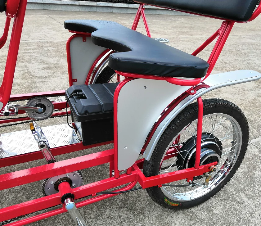 48v double engines  ELECTRIC PEDAL ASSISTED TWO PERSONS  SURREY sightseeing BIKE