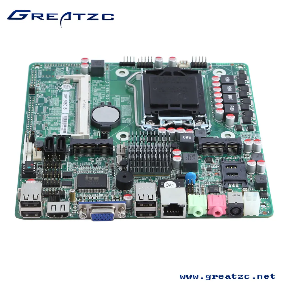 ZC-H61D 1155 Материнская плата Mini ITX MINI ITX H61 Материнские платы,i3/i5/i7 Материнские платы