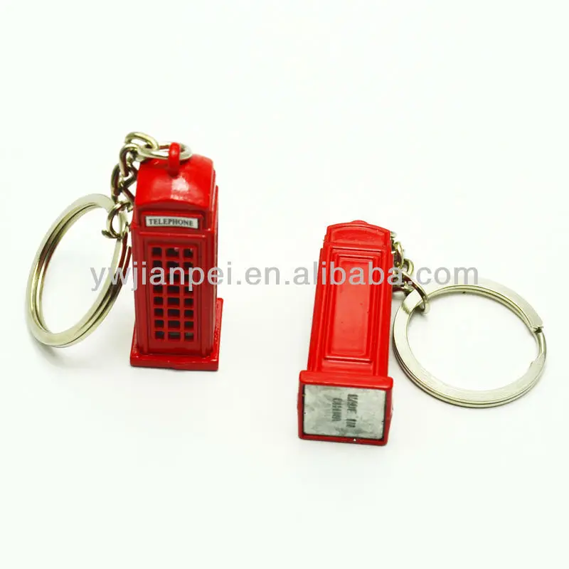 
England Style London Telephone Booth Keychain 
