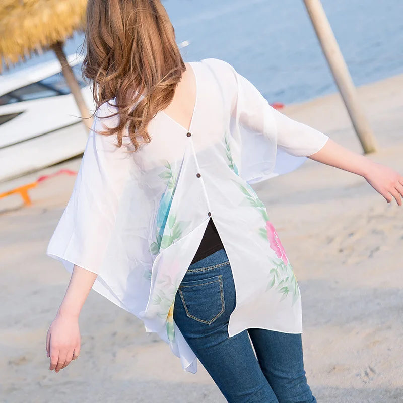 High quality print bikini swim suit bathing suits swimwear cover up beach dress