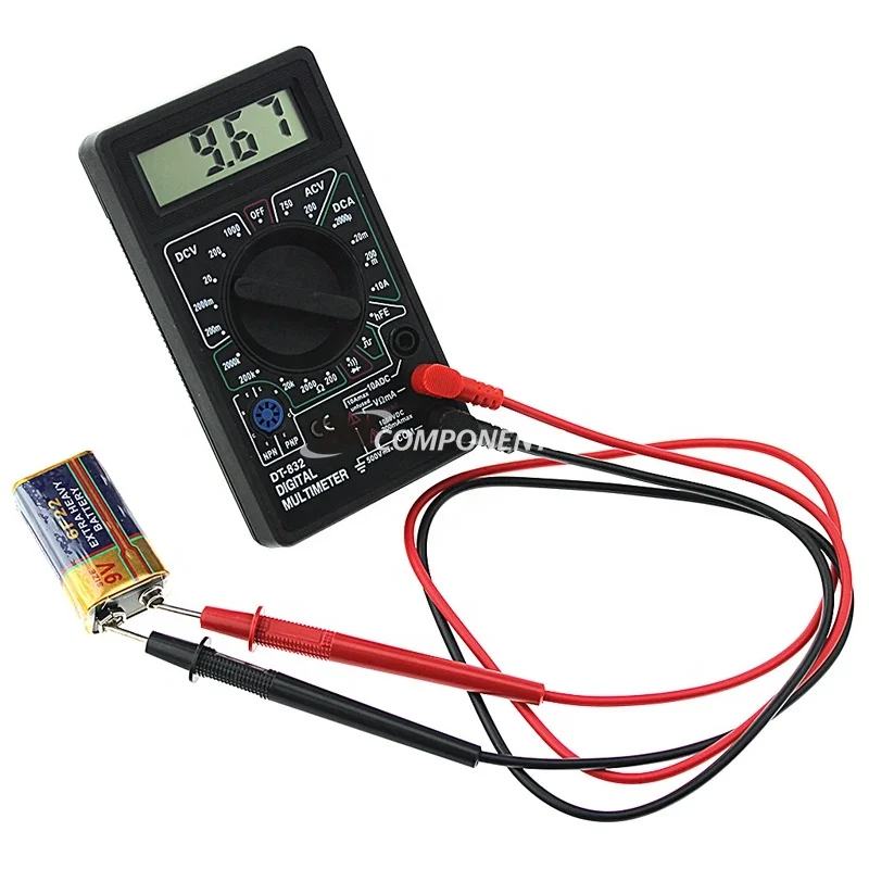 Professional DT832 Digital Multimeter LCD DC AC Voltmeter Ammeter Ohm Tester ac voltage meter