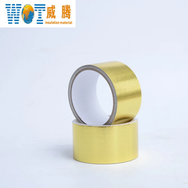 self adhesive aluminum fiberglass golden  tape