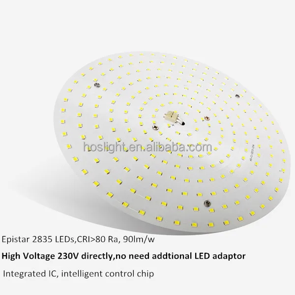25W 2400 lm 60-80W CFL light fixture replacing LED PCB board AC230V directly without external LED driver for led lighting panel