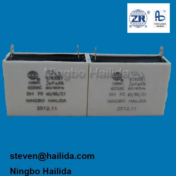 3 мкФ cbb61 конденсатор 450vac