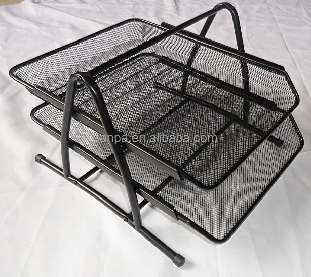 
Metal Mesh 2-tier a4 Document Tray magazine holder 