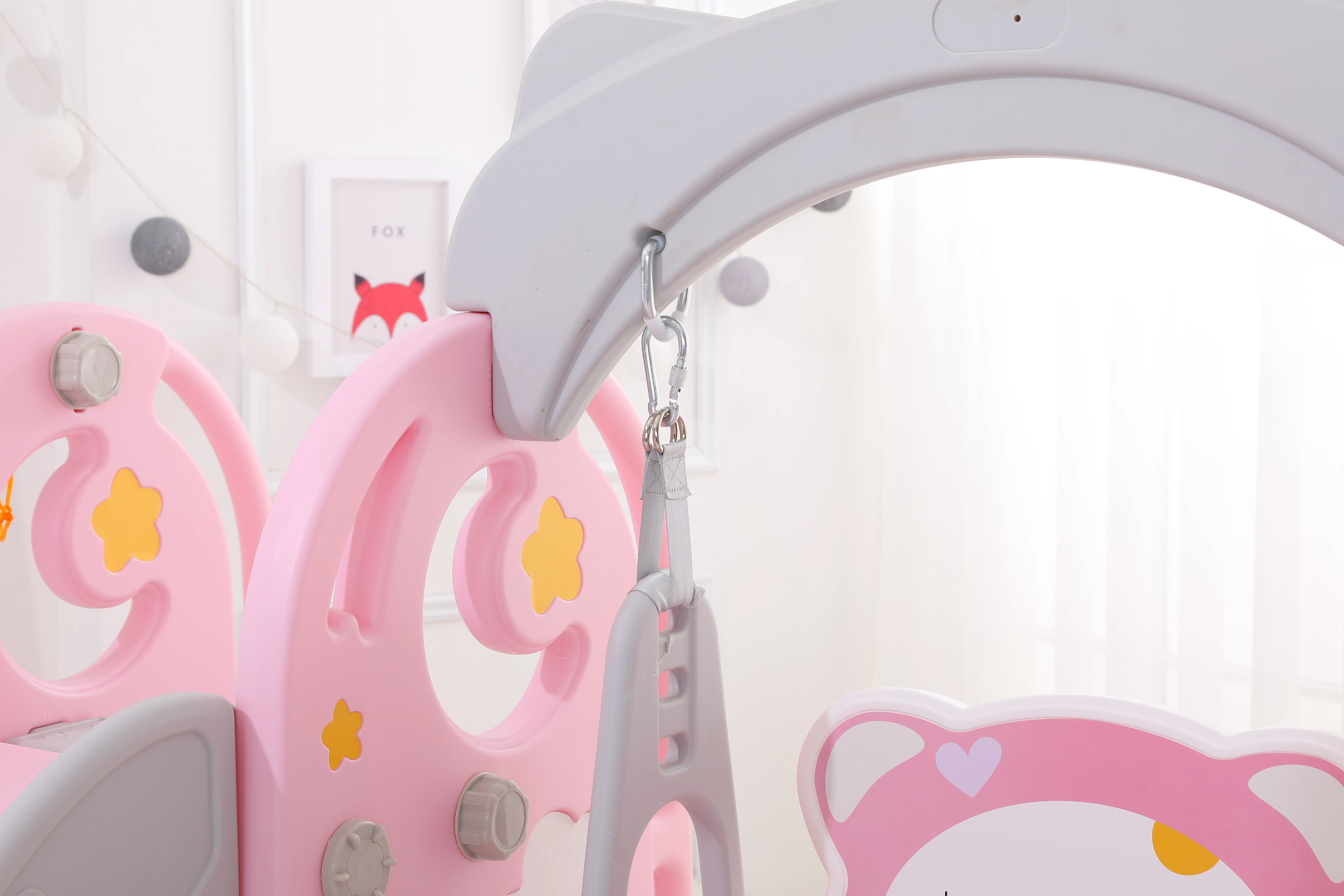
New arrived Top sale indoor plastic slide and swing for baby 